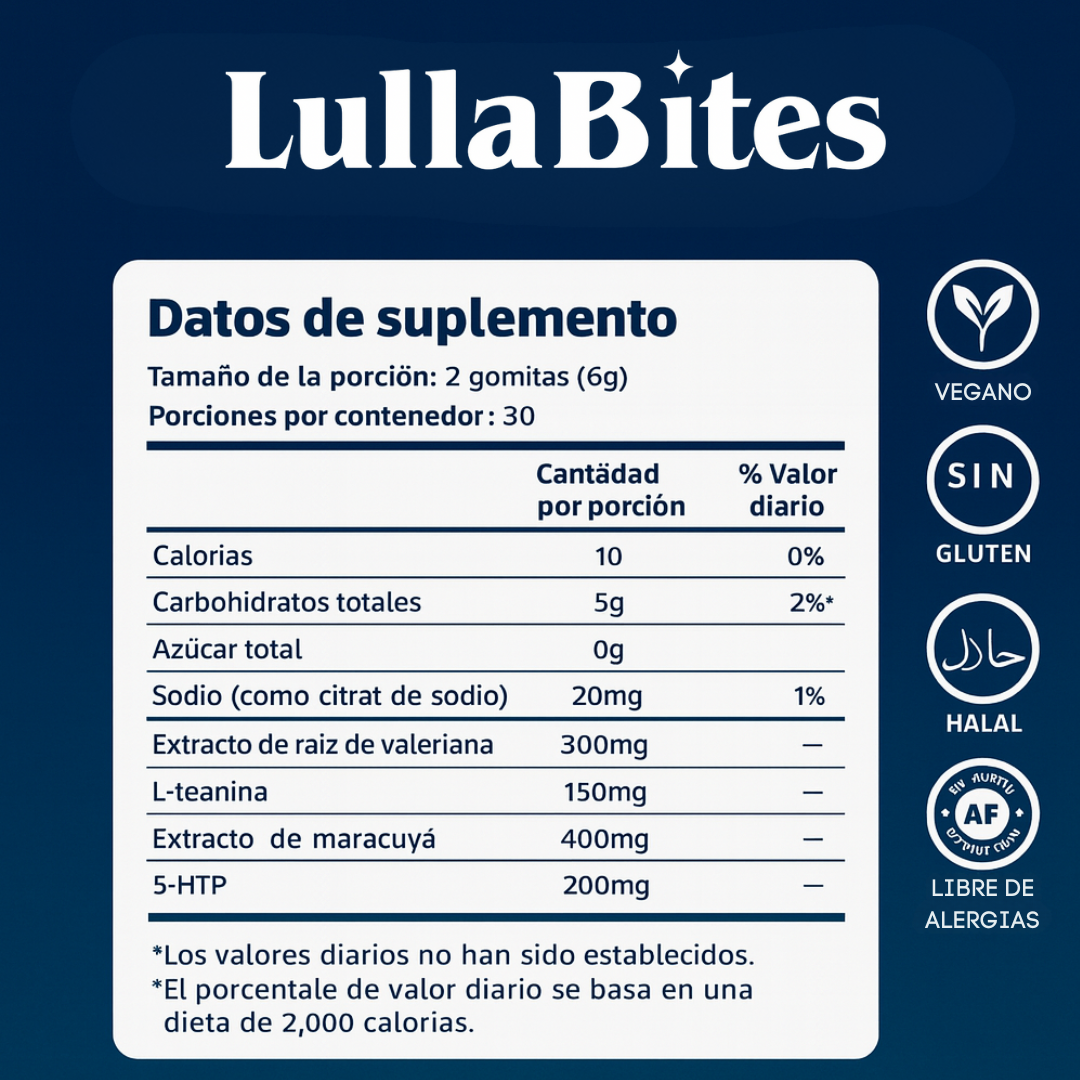 LullaBites™ – Gomitas Naturales para un Buen Sueño