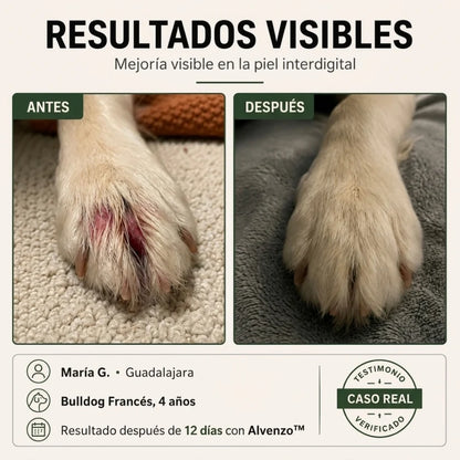 Alvenzo - Fórmula Veterinaria Natural para Eliminar Hongos en Perros
