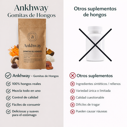 Ankhway Focus - Gomitas a Base De Hongos