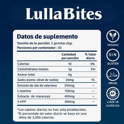 LullaBites™ – Gomitas Naturales para un Buen Sueño